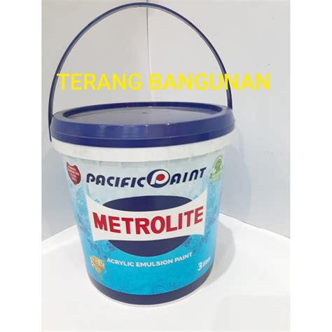 Jual CAT TEMBOK PUTIH METROLITE PUTIH 3LITER Shopee Indonesia