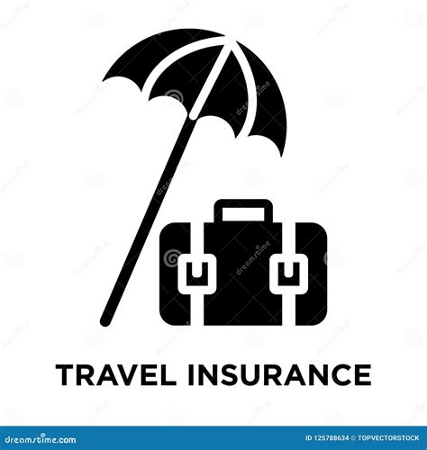 Travel Insurance Icon Vector Isolated On White Background Logo Stock