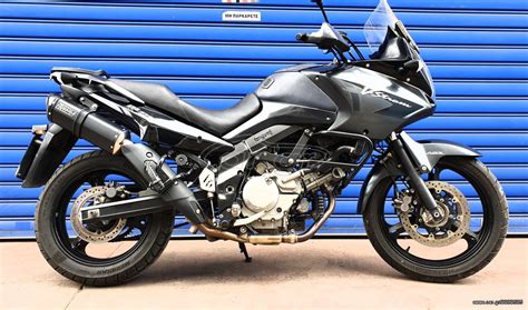 Car gr Race Guns Exhausts Hexagon Black SUZUKI V STROM 650 Ελληνικής