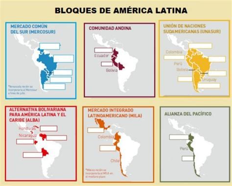 Completa El Siguiente Mapa De América Latina Con Los Distintos Países