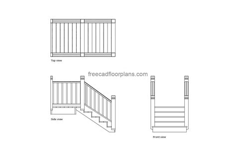 Front Porch Stairs - CAD Drawings