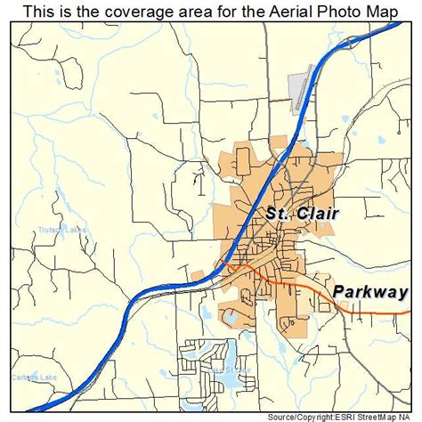 Aerial Photography Map of St Clair, MO Missouri