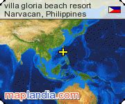 villa gloria beach resort | Narvacan Google Satellite Map