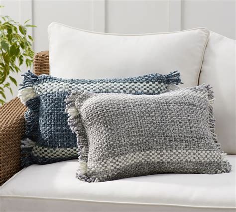 Ixora Eco Friendly Textured Indoor Outdoor Lumbar Pillow Pottery Barn