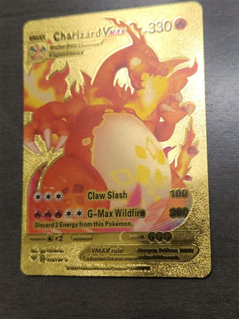 Mavin Charizard Vmax Gold 020189 2020 Pokemon Collectors Card Gold Metal