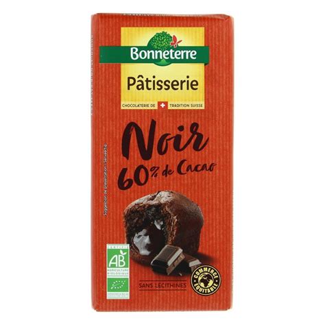 Bonneterre Chocolat noir Pâtisserie Bio 123 Click