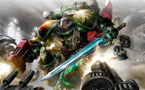 Epic Space Marine Warrior Hd Wallpaper From Warhammer 40k