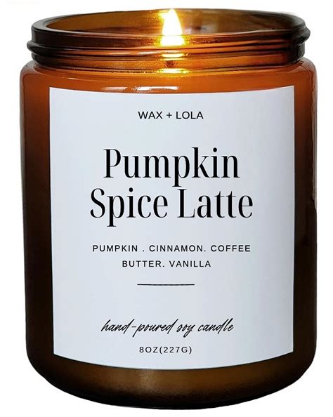 Wax And Lola Co Soy Candle Pumpkin Spice Latte Scented