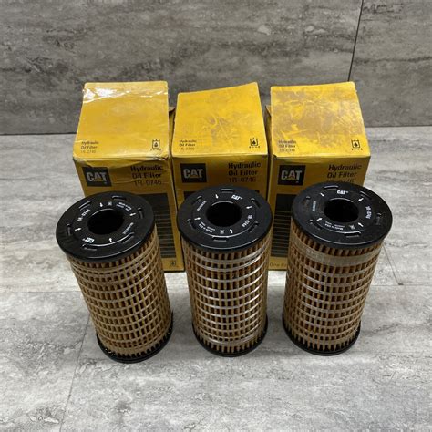 Lot Of 3 Genuine Oem Caterpillar Cat 1r 0746 Hydraulic Oil Filter