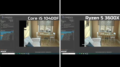 Intel Core I5 10400F Vs Ryzen 5 3600X CINEBENCH R20 And CPU Z Bench