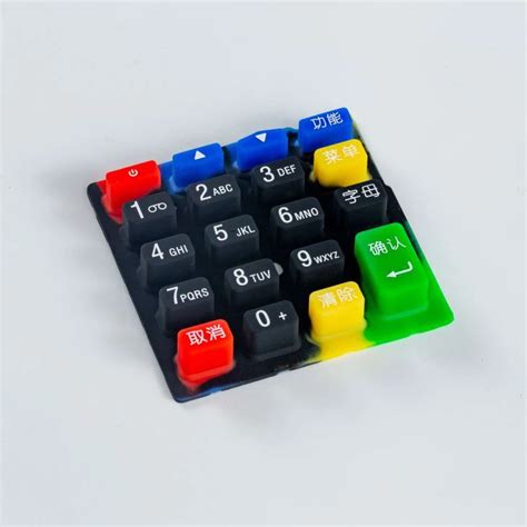 Custom Silk Screen Printing Silicone Rubber Keypad YJC Polymer