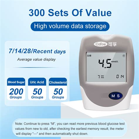 Cofoe 3 In 1 Multifunctional Cholesterol Uric Acid Blood Glucose Meter