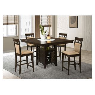 Gabriel 5-piece Square Counter Height Dining Set Counter Height Dining Table - Transitional ...