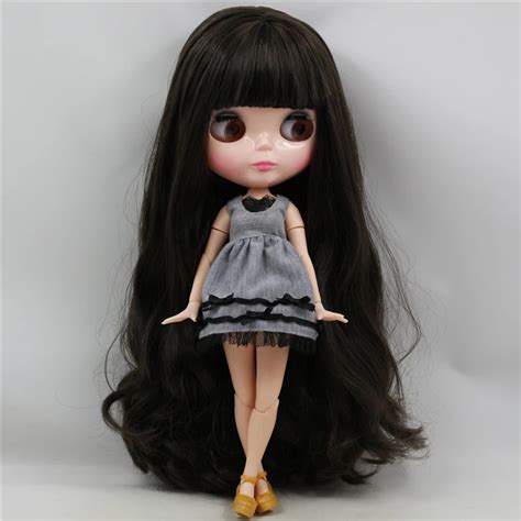 Factory Blyth Doll Nude Doll 300bl950 Black Long Wavy Hair With Bangs China Style Joint Body 4