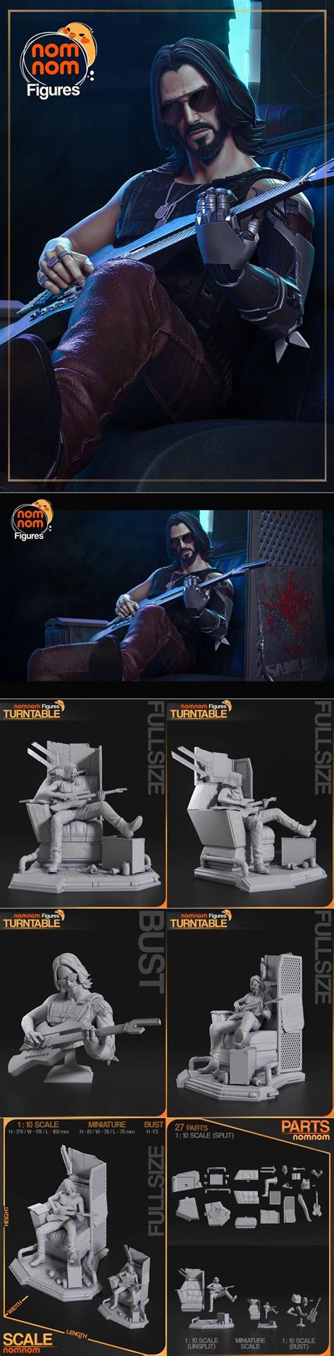 Desire FX 3d Models Nomnom Figures Johnny Silverhand From Cyberpunk