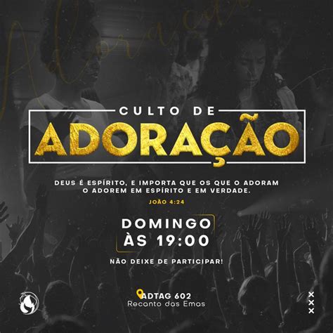 Culto De Adora O Cartazes Crist Os Culto Evangelistico Adora O