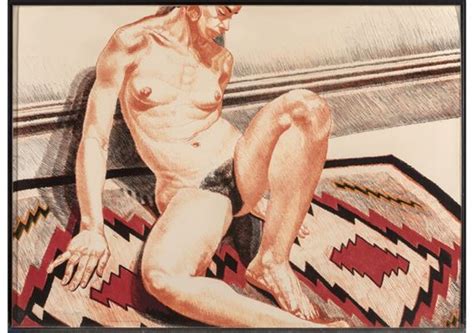 Philip Pearlstein Nude On A Navajo Rug MutualArt