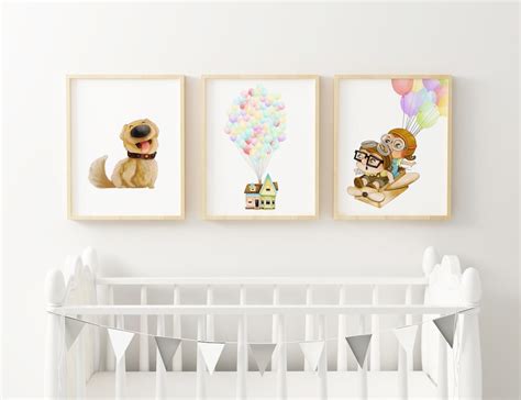 Up Movie Inspired Balloons Nursery Girls Boys Room Wall Art Decor Print ...