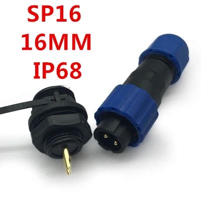 Conector à prova dwaterproof água aviação plug sp16 tipo ip68 conector