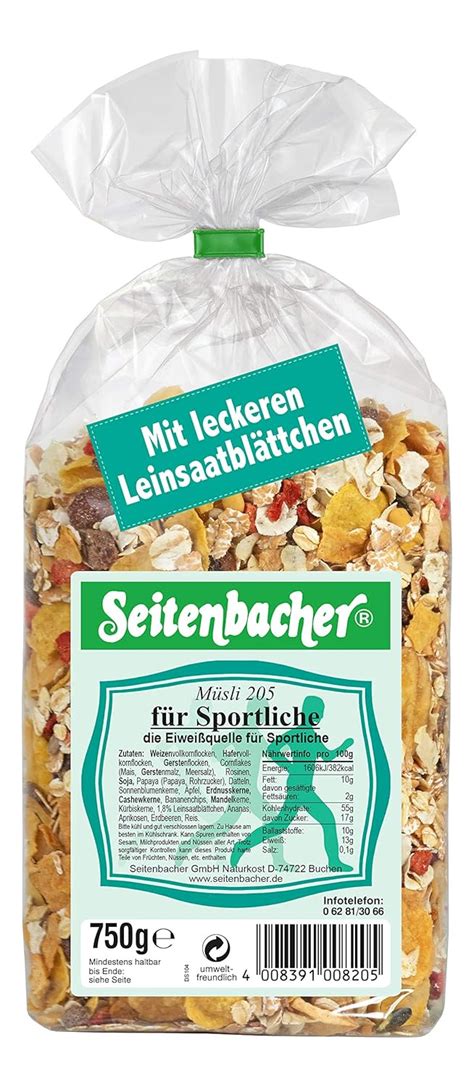 Seitenbacher M Sli F R Sportliche I Vollkorn I Protein I Ballaststoffe