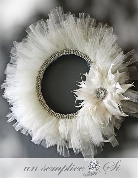 Bridal Wreath Wedding Wreath Tulle Wreath Tulle Door Etsy Canada