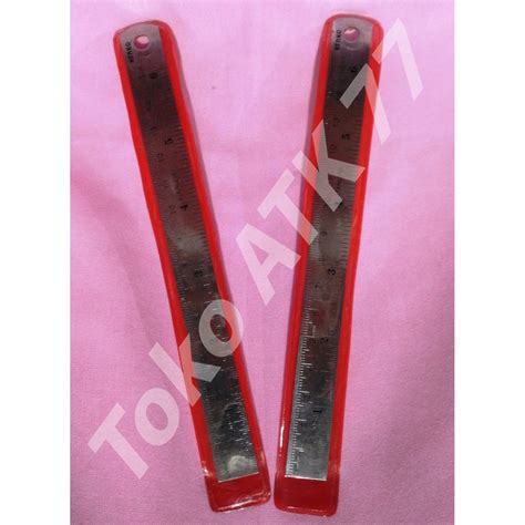 Jual Penggaris Mistar Ruler Besi 15cm 15 Cm READY STOCK Shopee Indonesia