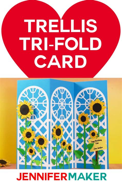 How To Make An Easy Trellis Tri Fold Card Jennifer Maker