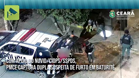 Apoio Do Nuvid Ciops Sspds Pmce Captura Dupla Suspeita De Furto Em