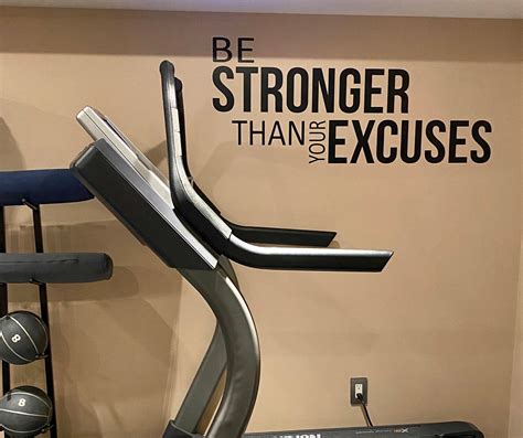 Be Stronger Than Your Excuses Gym Wall Decal Fitness Decor Etsy