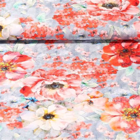 Viscose Impression Digitale Fleurs Multicolore Snaply