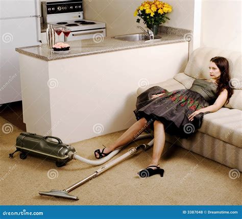 Exhausted Housewife Stock Photo Image Of Chores Attractive