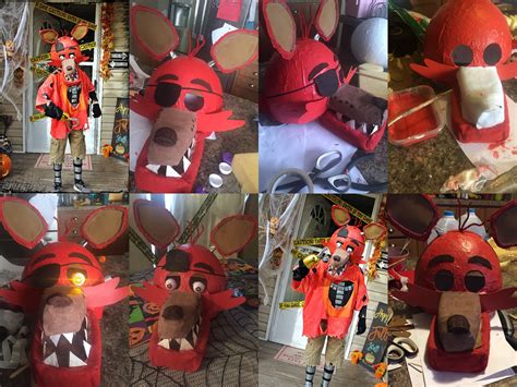 Homemade Five Nights At Freddys Foxy Costume Diy Halloween Fnaf