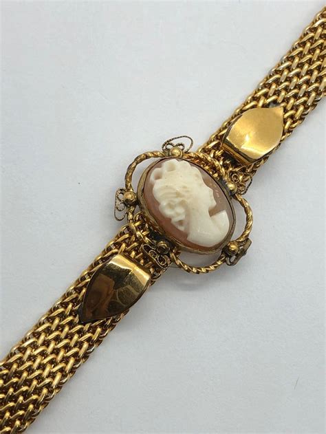 Vintage Cameo Bracelet K Gold Filled Bracelet L Etsy Cameo