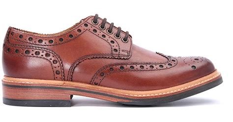 Grenson Archie Leather Brogues In Tan Natural For Men Lyst Uk