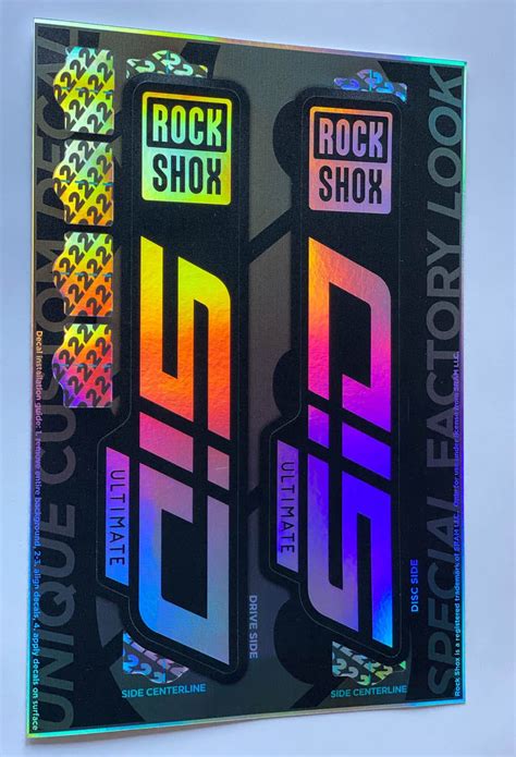 Rockshox Sid Decal Sticker Free Damper Stickers Ultimate 2020 2022