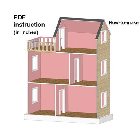 Dollhouse With A Balcony For American Girl Or 18 Inch Dolls Pdf Plans