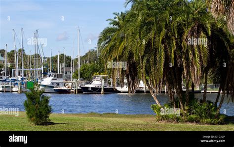 Yachts At Ballard Park On The Eau Gallie River In Melbourne Florida