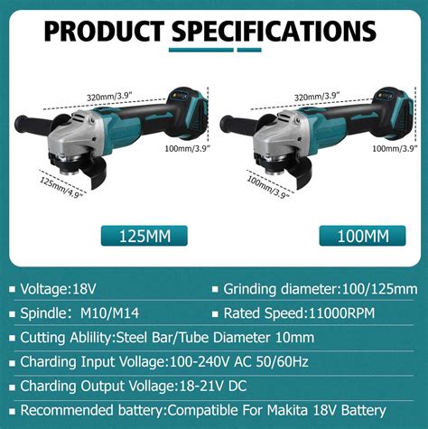 Mm Brushless Cordless Angle Grinder With Variable Speed