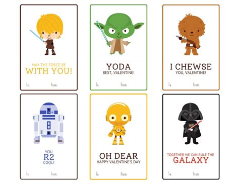 Free Printable Star Wars Valentine Cards Baking You Happier