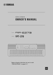 Yamaha PSR-E273 Manual