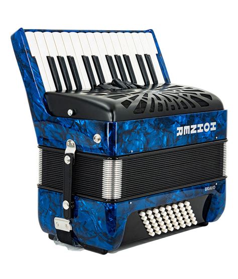 Accordions Hohner Pre Owned Hohner Br48bl N Bravo Ii 48 Piano Accordion Pearl Dark Blue