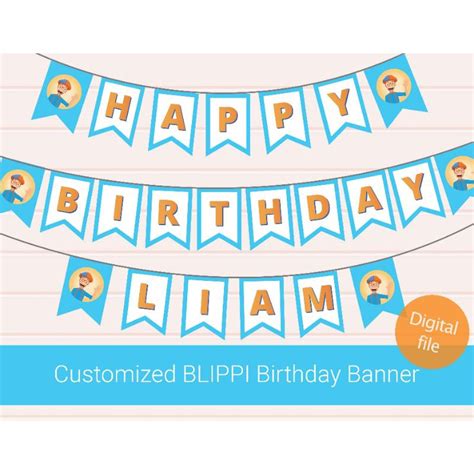 Blippi Theme Hapoy Birthday Banner Shopee Philippines