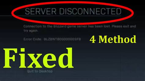 Fix Call Of Duty Warzone Server Disconnected Connected To The