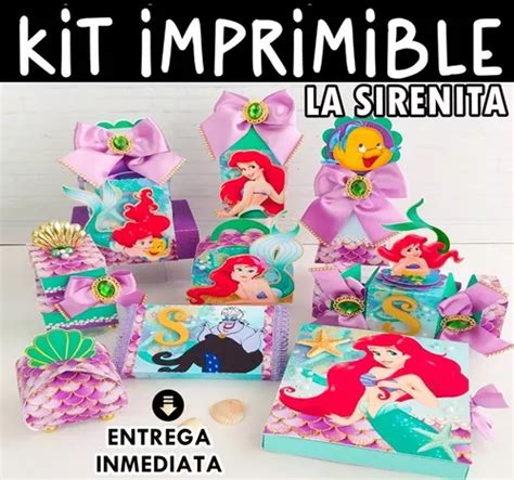 Kit De Fiesta cumpleaños La Sirenita Envio Ya MercadoLibre