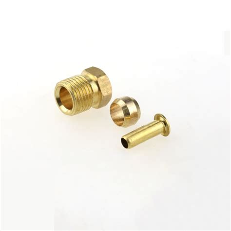 4mm 6mm 8mm OD Brass Compression Ferrule Tube Pipe Fitting Connector