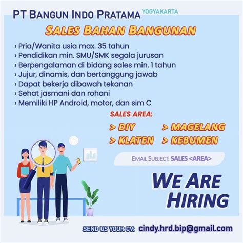 Lowongan Kerja Sales Bahan Bangunan Admin Pajak Di PT Bangun Indo