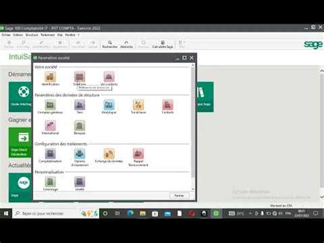 SAGE 100 COMPTABILITE I7 V8 50 NOTION DE PARAMETRAGE FICHIER COMPTABLE