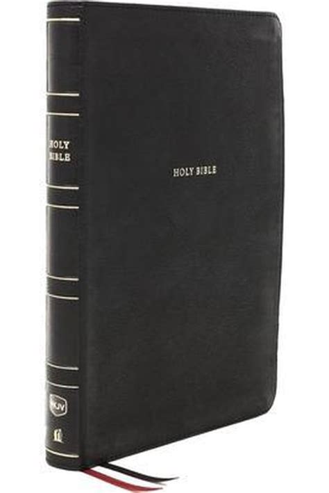 NKJV Thinline Bible Large Print Leathersoft Black Red Letter