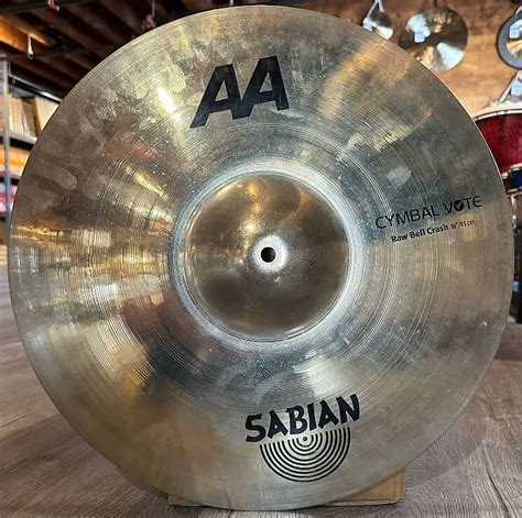 Used Sabian Aa Raw Bell Crash Cymbal Brilliant Reverb