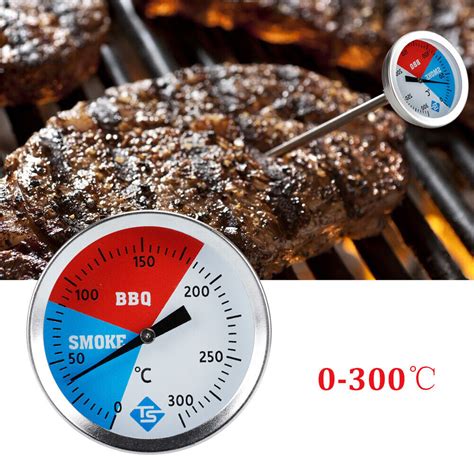 Stainless Steel Bbq Smoker Grill Thermometer Outdoor Barbecue